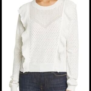 🆕👚JOIE White Pointelle Sweater - L